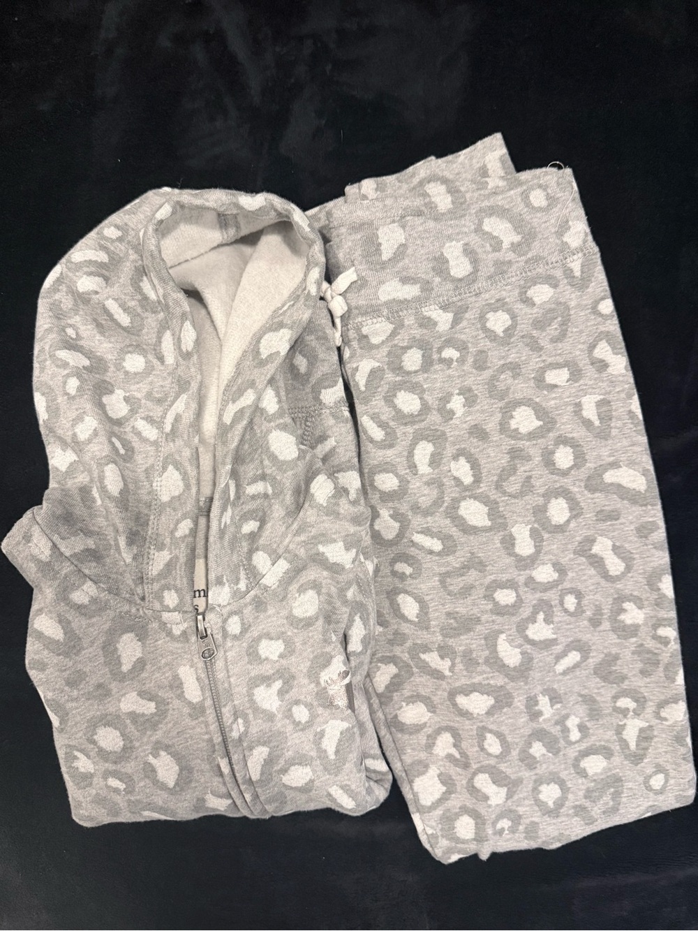 abercrombie kids Gray Leopard Zip Hoodie & Jogger Set